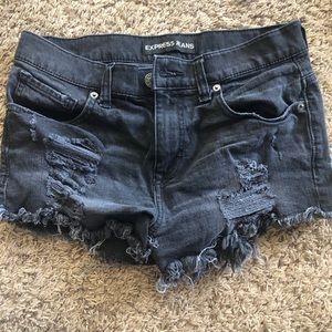 Destroyed Black Express shorts